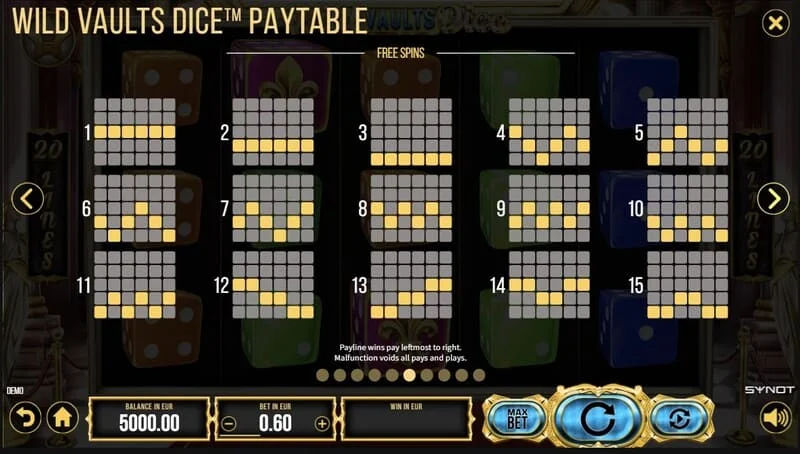 Wild Vaults Dice - екран Card Gamble с удвояване според цвета на картата